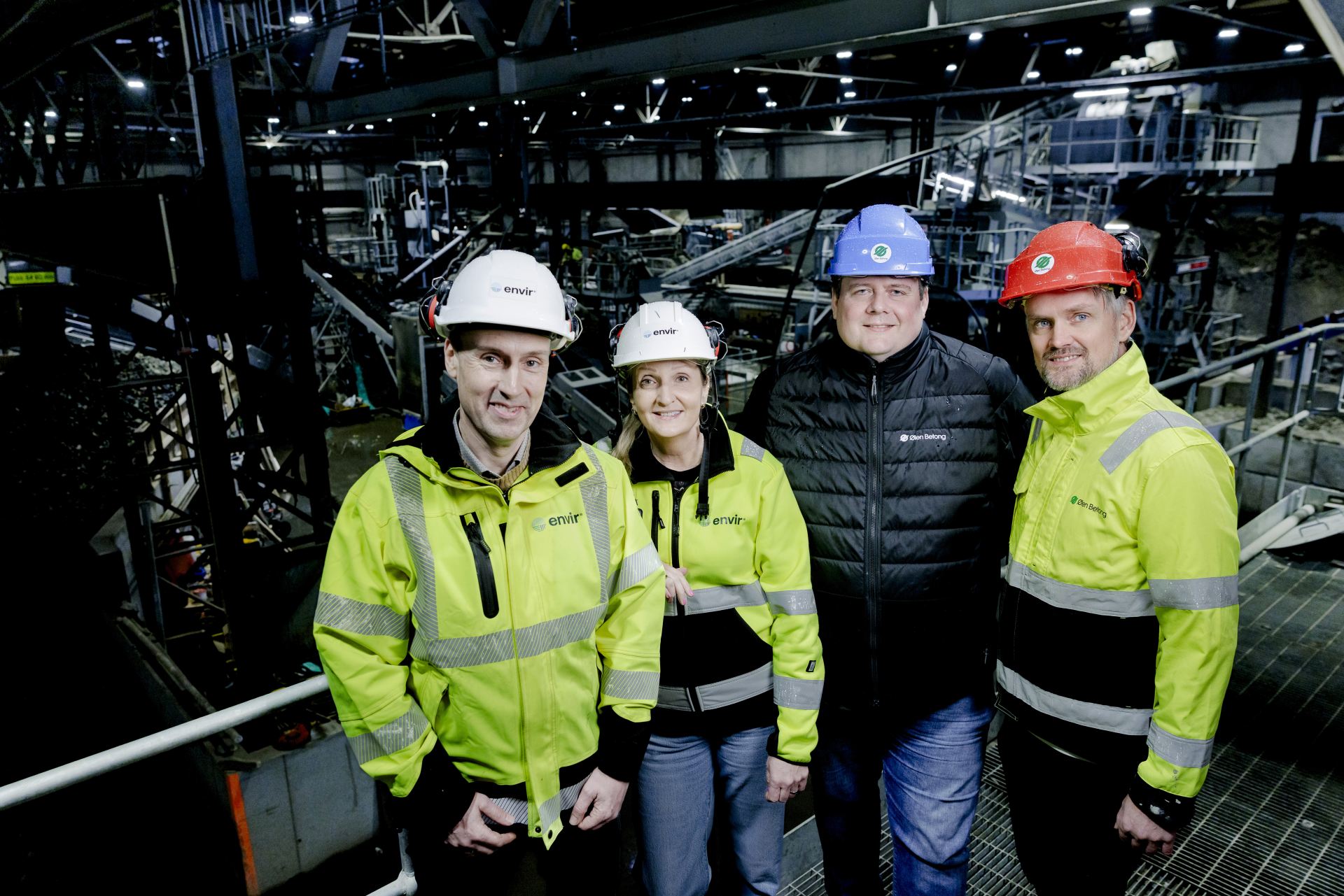 Kolbjørn Akervold, daglig leder Envir, Nina Rebnord, leder salg og marked Envir, Knut Ståle Lyngstad, teknolog Vestland Ølen Betong og Knut Ståle Lyngstad, regionleder Vestland